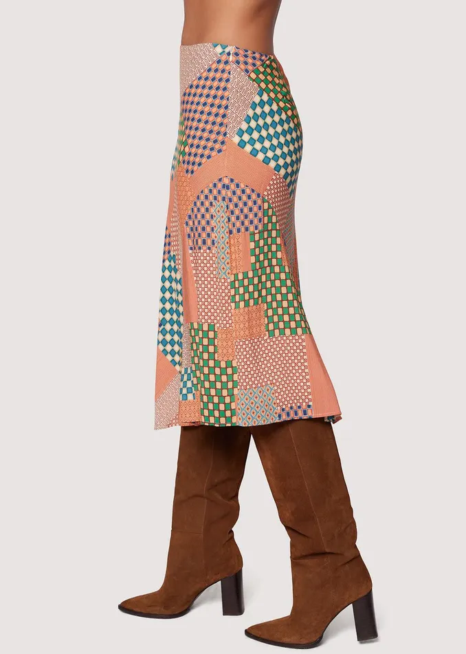 Blissful Mesa Midi Skirt Orangemulti Women Lost Wander Skirts