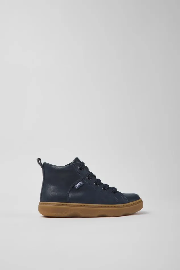 Boots Kids Camper Kiddo Navy Blue Leather Ankle Boots Boots Kids Camper Kiddo Navy Blue Leather Ankle Boots