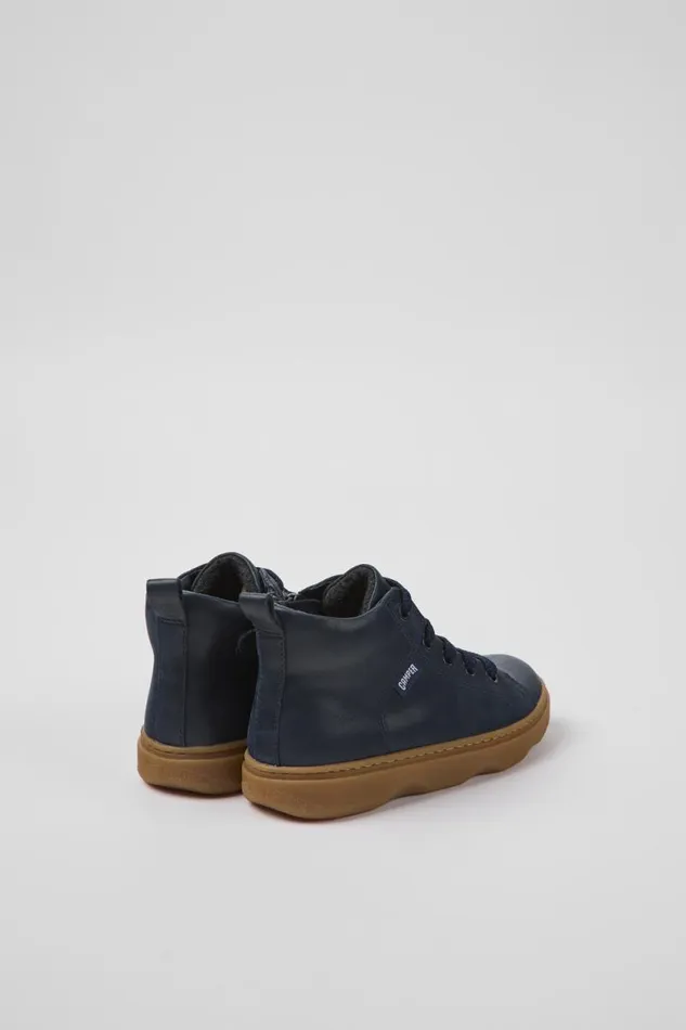 Boots Kids Camper Kiddo Navy Blue Leather Ankle Boots Boots Kids Camper Kiddo Navy Blue Leather Ankle Boots