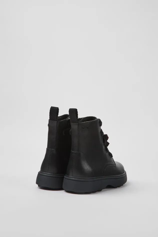 Boots Kids Camper Twins Black Leather Ankle Boots Boots Kids Camper Twins Black Leather Ankle Boots