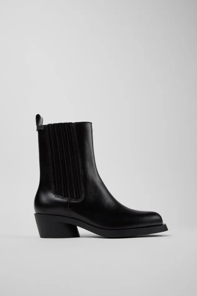 Boots Women Camper Bonnie Black Leather Boots
