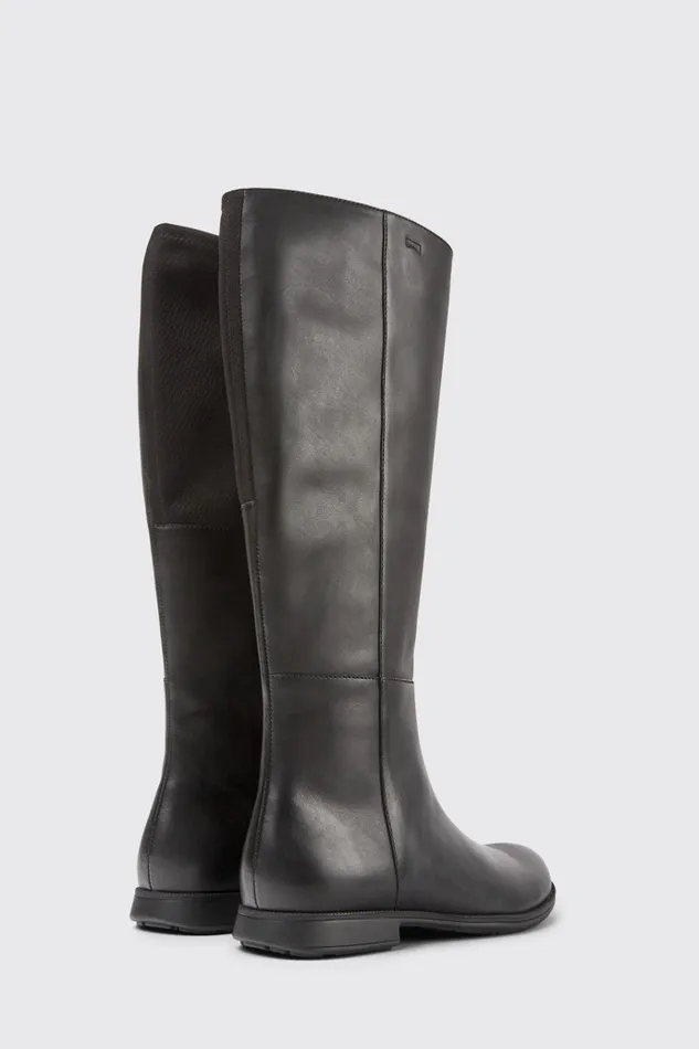 Boots Women Camper Mil Black Leather And Textile Black Boots Boots Women Camper Mil Black Leather And Textile Black Boots