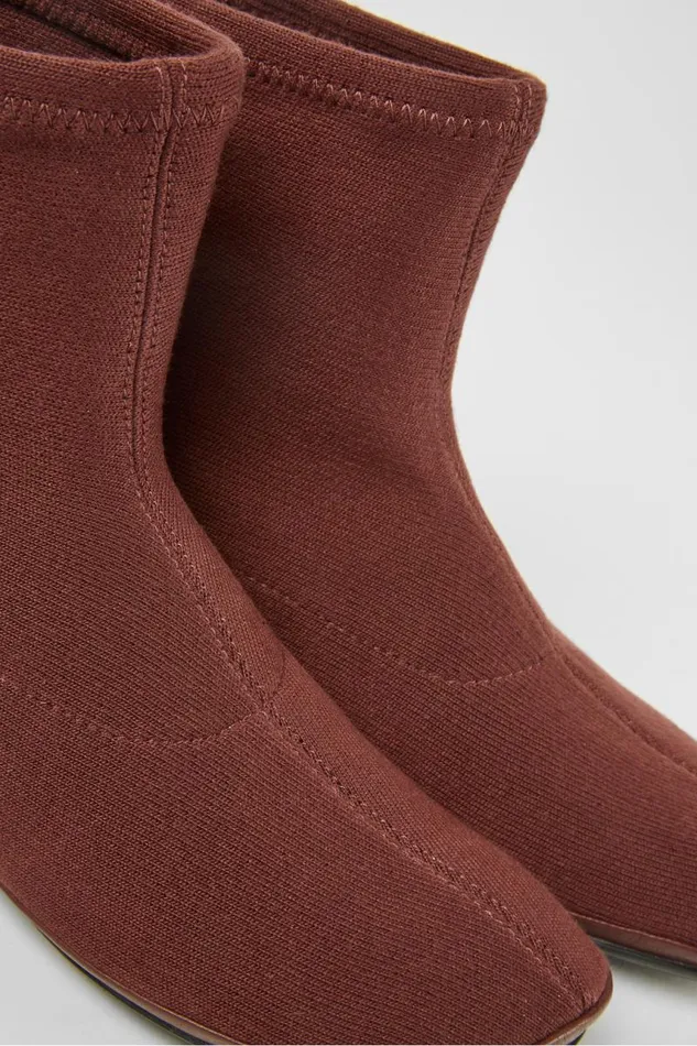 Boots Women Camper Right TENCEL Burgundy Ankle Boots