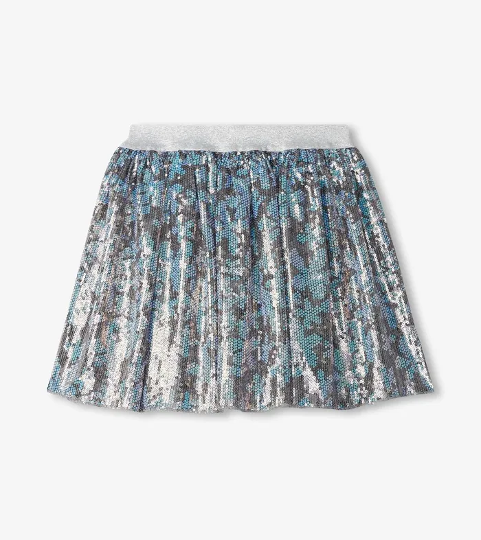 Bottoms Girls Hatley Girls Flower Shimmer Sequin Tulle Skirt