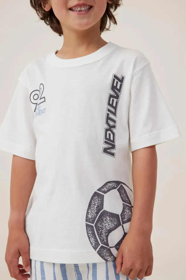 Boys 214 Tops and TShirts Cotton On Jonny Short Sleeve Print Tee Vanillanext Level Soccer