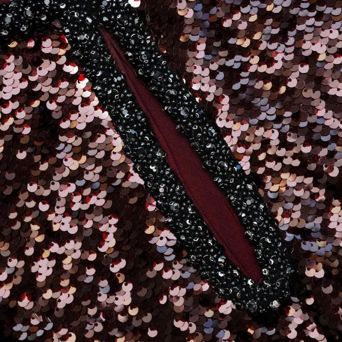 Burgundy Sequin Mini Dress Women Self Portrait Dresses