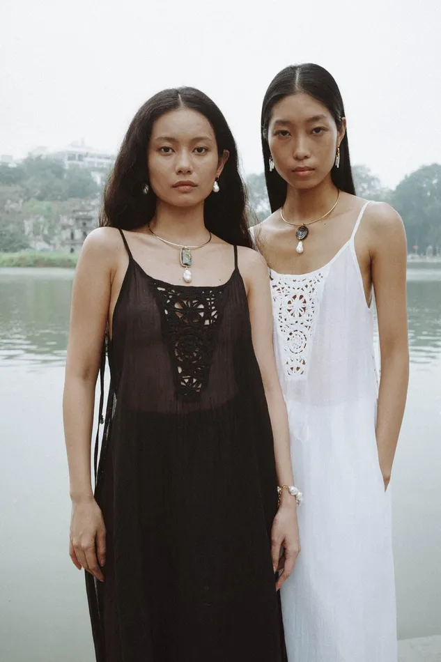 Carmen Crochet Tunic Black Women Chan Luu Dresses
