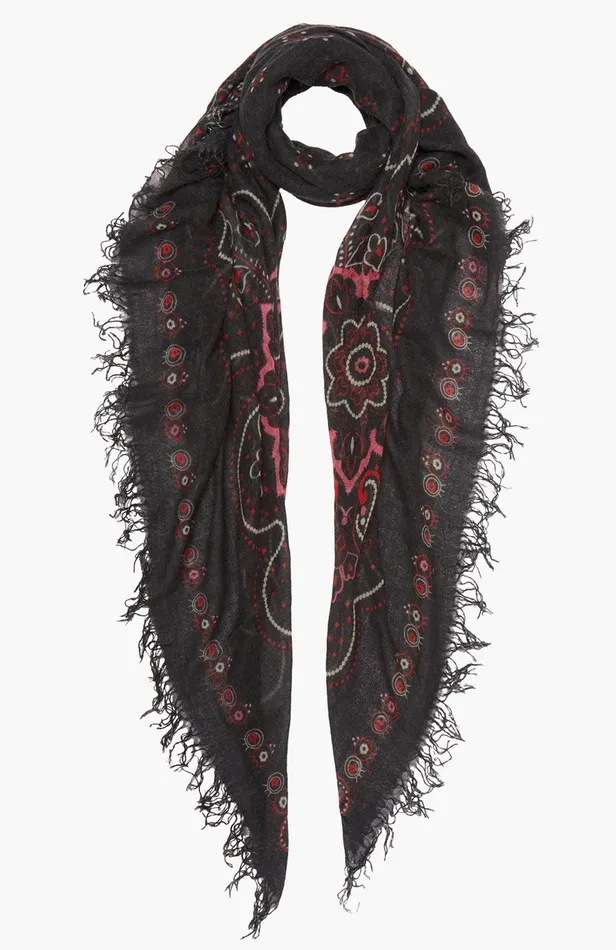 Cashmere And Silk Scarf Black Mandala Women Chan Luu Scarves