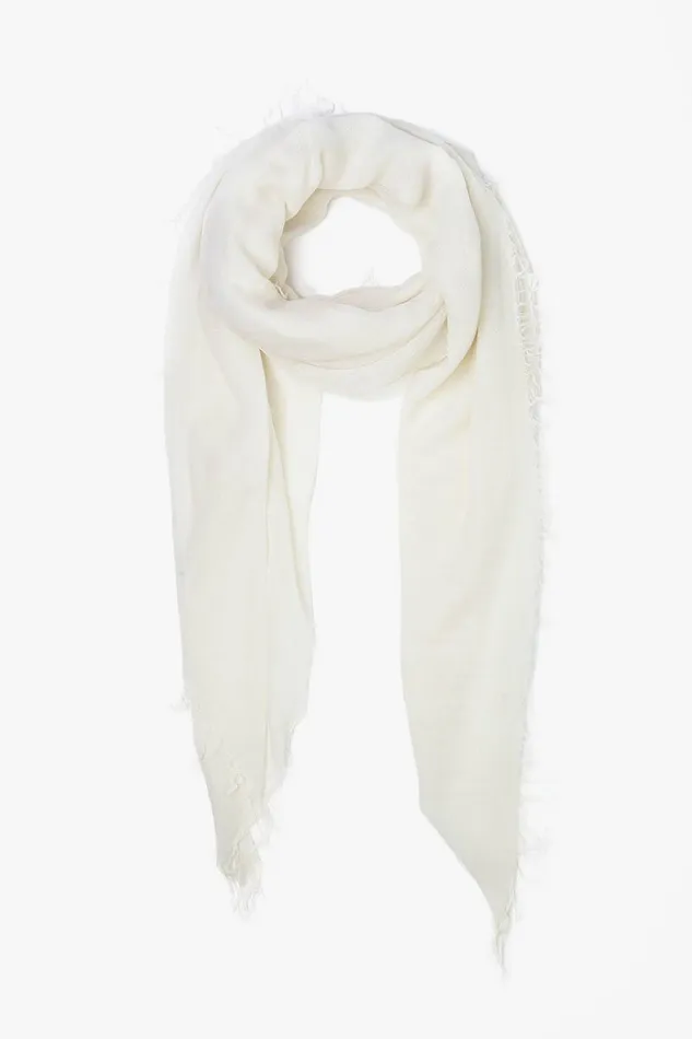 Cashmere And Silk Scarf Eggshell Women Chan Luu Scarves
