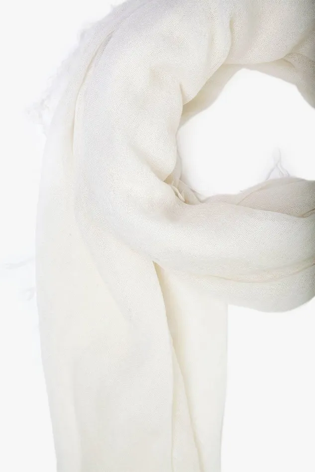 Cashmere And Silk Scarf Eggshell Women Chan Luu Scarves