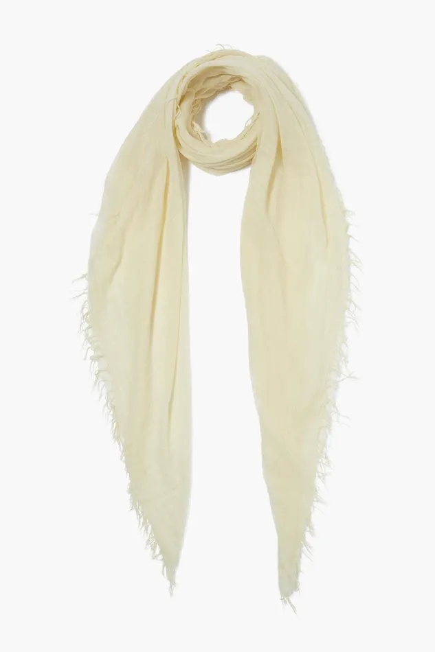 Cashmere And Silk Scarf Pale Yellow Women Chan Luu Scarves