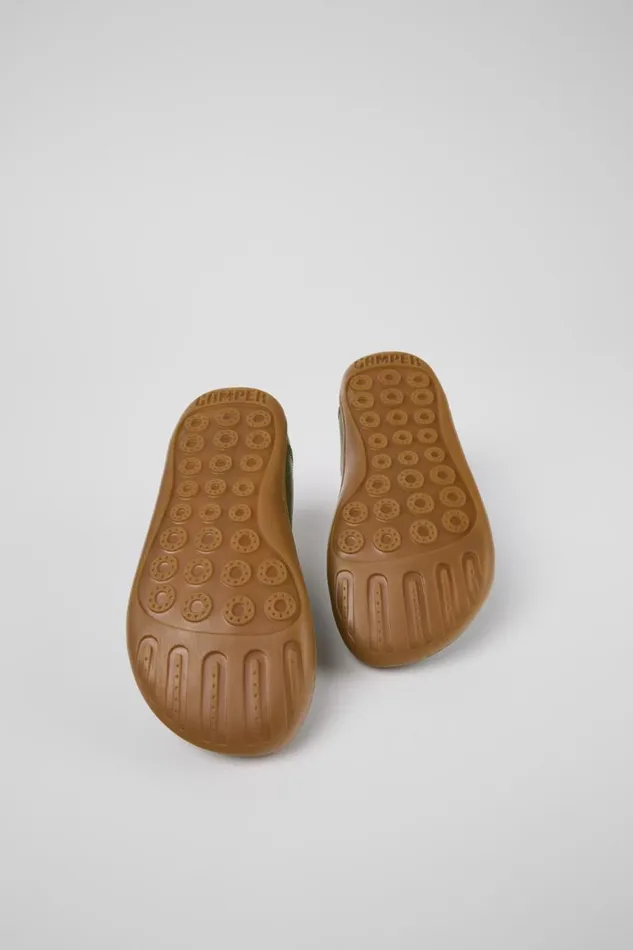 Casual Shoes Kids Camper Peu Green Leather Slipon