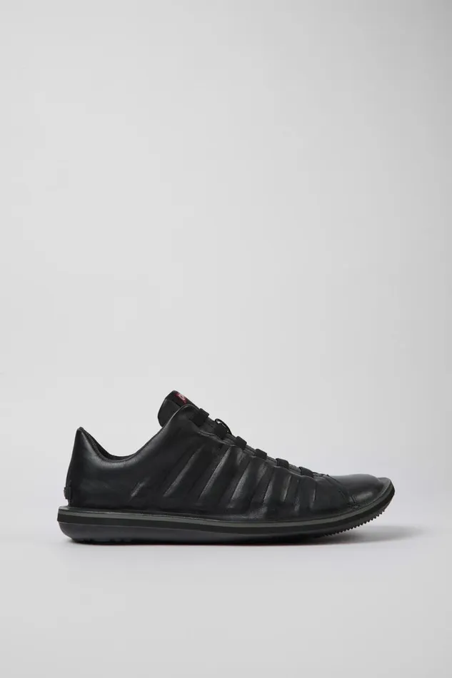 Casual Shoes Men Camper Beetle Black Leather Shoe