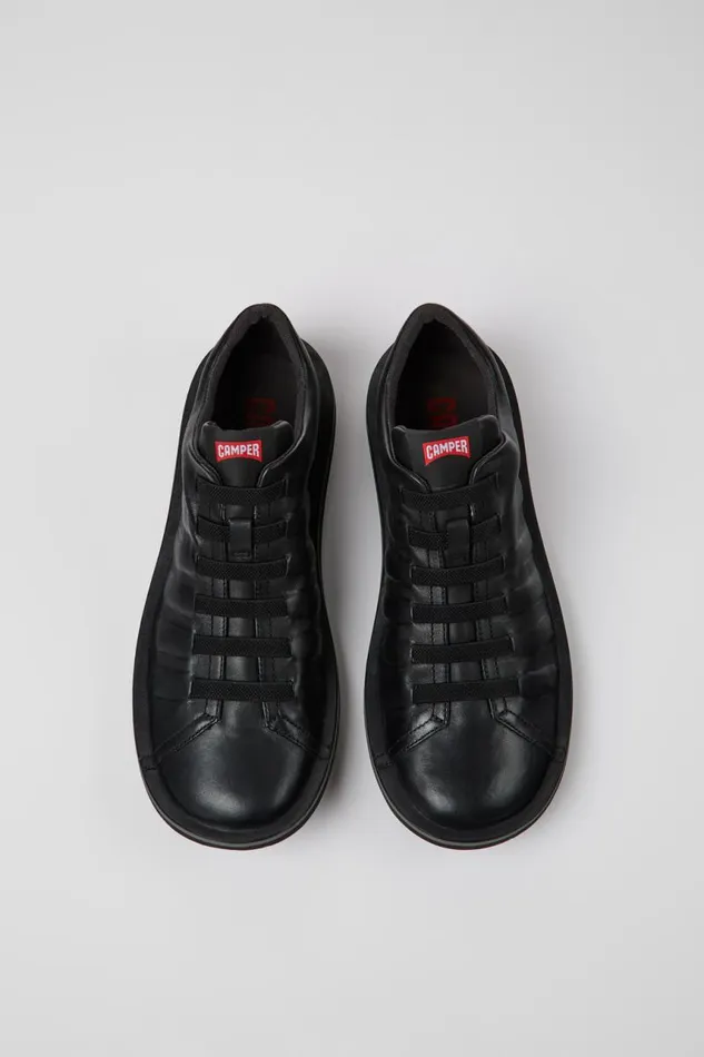 Casual Shoes Men Camper Beetle Black Leather Shoe