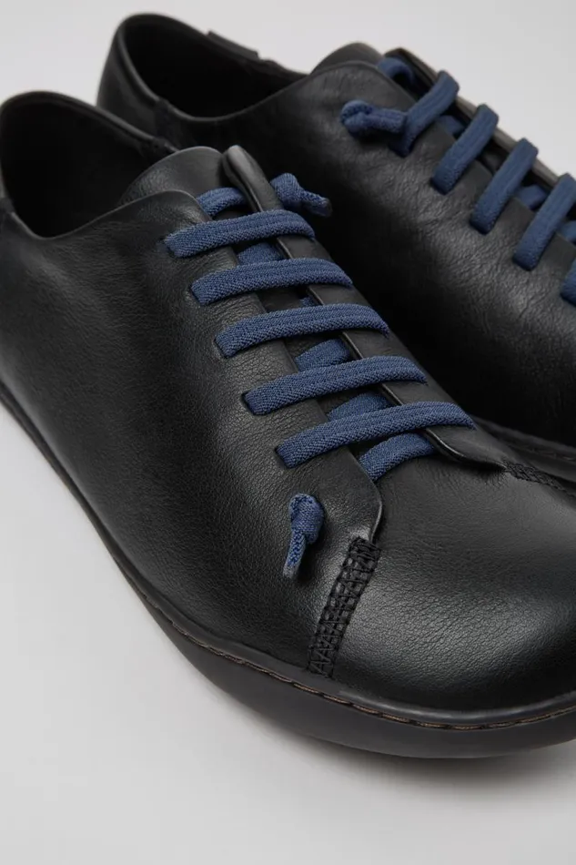 Casual Shoes Men Camper Peu Black Leather Shoes
