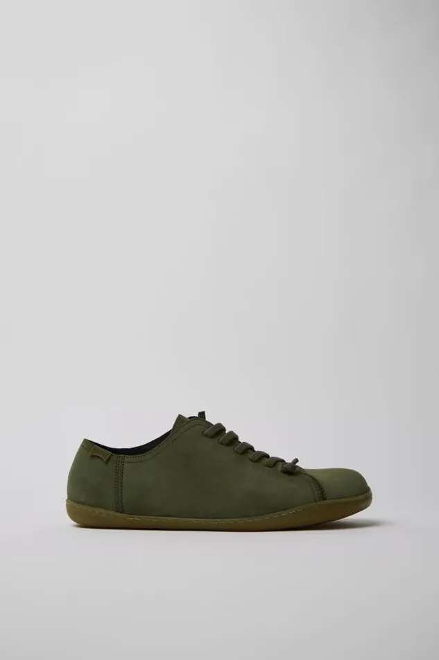 Casual Shoes Men Camper Peu Green Nubuck Shoes