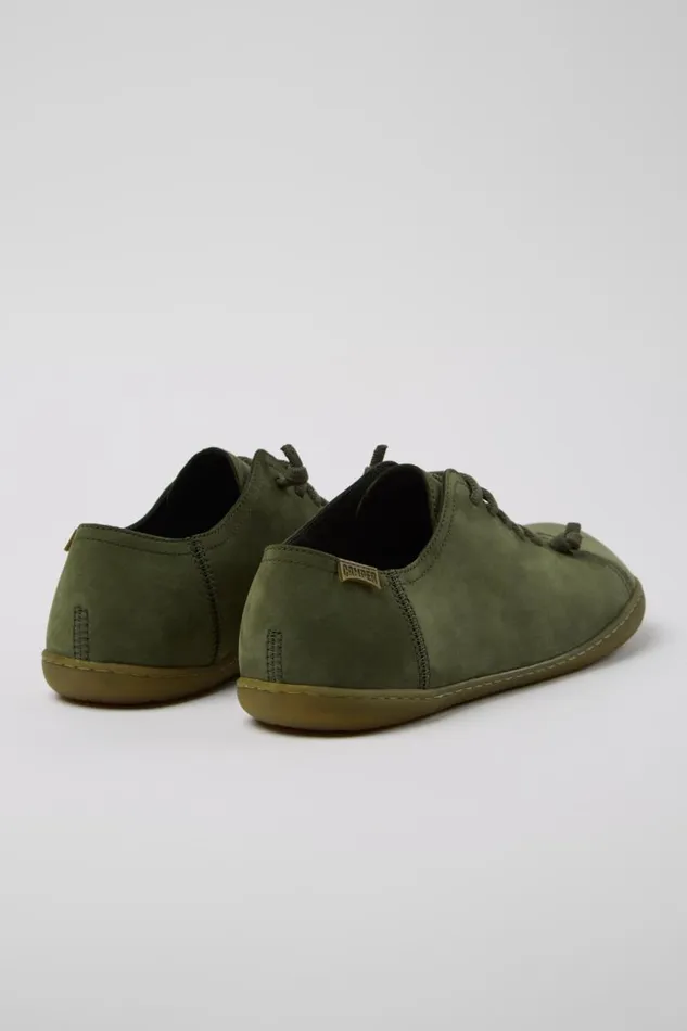 Casual Shoes Men Camper Peu Green Nubuck Shoes