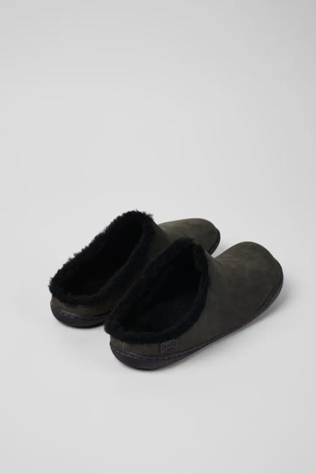 Casual Shoes Women Camper Peu Gray Nubuck Clogs Casual Shoes Women Camper Peu Gray Nubuck Clogs