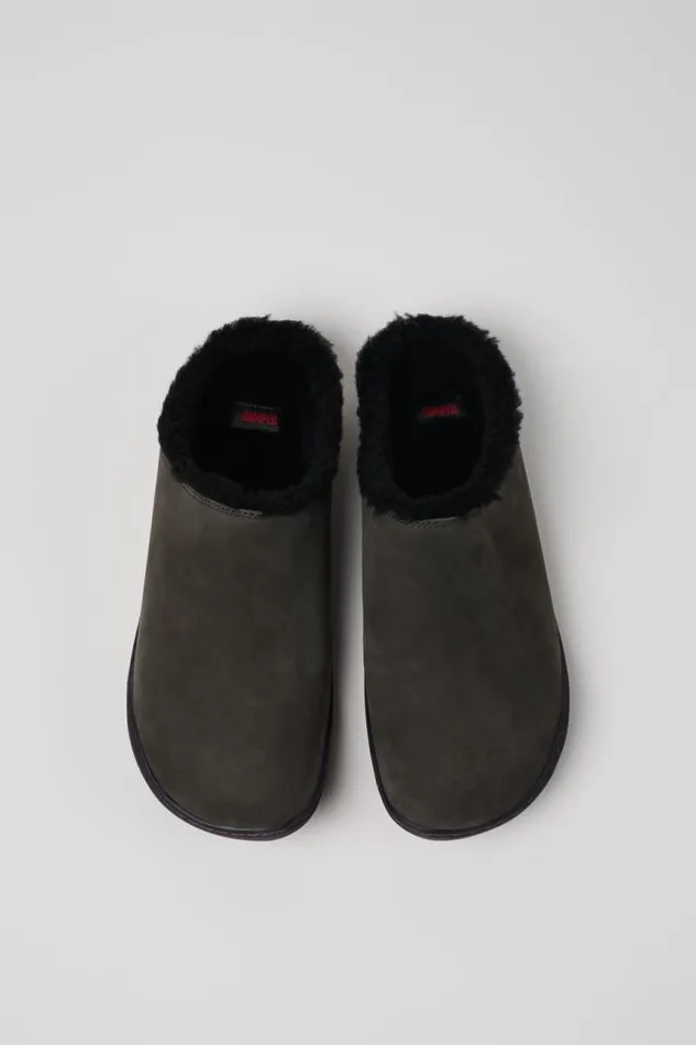 Casual Shoes Women Camper Peu Gray Nubuck Clogs Casual Shoes Women Camper Peu Gray Nubuck Clogs