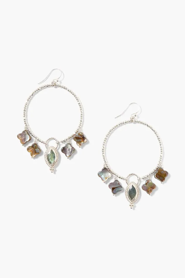 Clover Hoop Earrings Abalone Mix Women Chan Luu Earrings