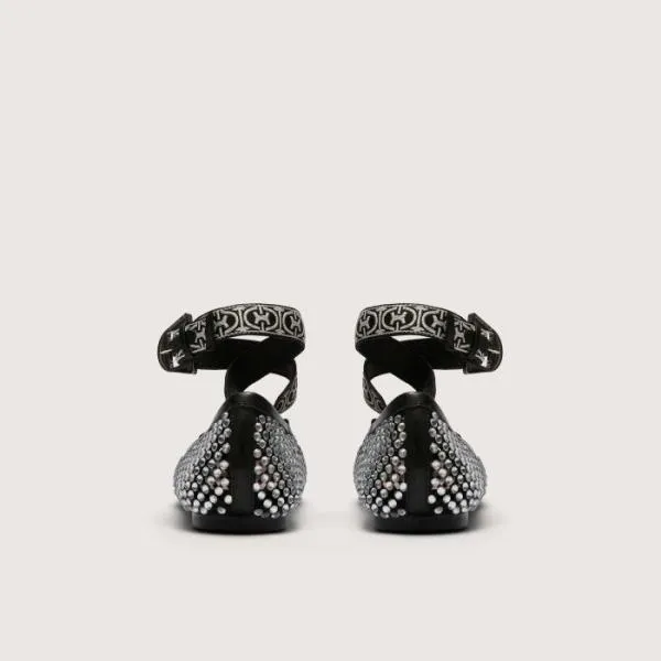 Coccinelle Beatriz Strass Noirnoirecru Women Coccinelle Ballet Flats Coccinelle Beatriz Strass Noirnoirecru Women Coccinelle Ballet Flats