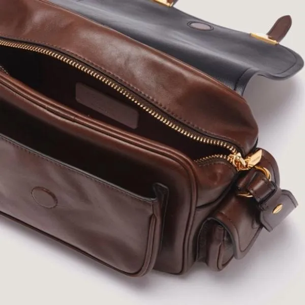 Coccinelle Campus Vintage Small Fondant Brown Women Coccinelle Crossbody Bags