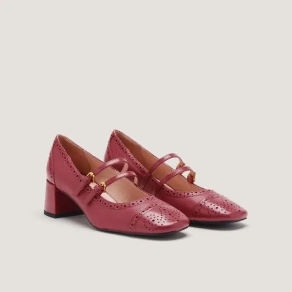 Coccinelle Magal Shiny Brogue Rosewoodrosewo Women Coccinelle Pump And Slingback