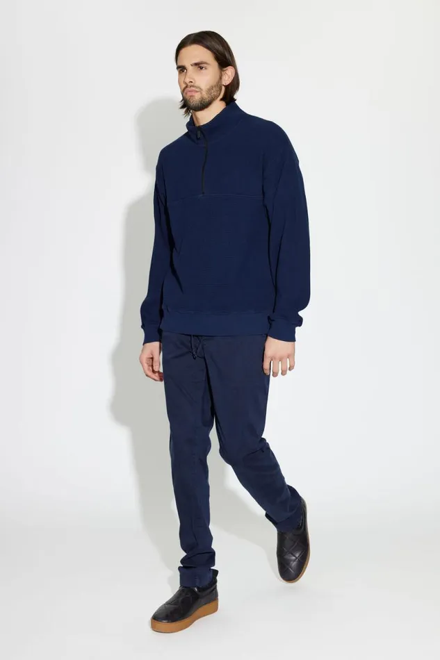 COTTON CITIZEN SHIRTS Cooper Half Zip Thermal Super Navy 8211 Men