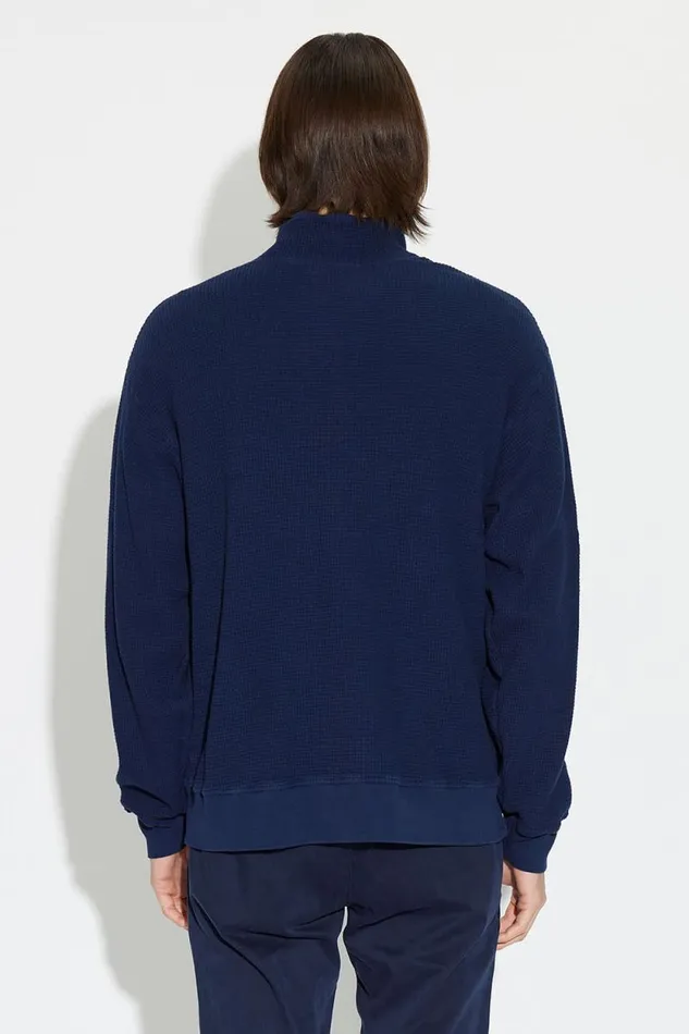 COTTON CITIZEN SHIRTS Cooper Half Zip Thermal Super Navy 8211 Men