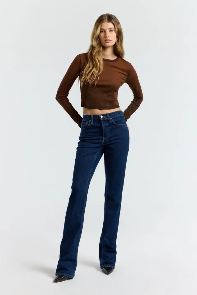 COTTON CITIZEN SHIRTS Verona Crop Shirt Chestnut Cast 8211 Women