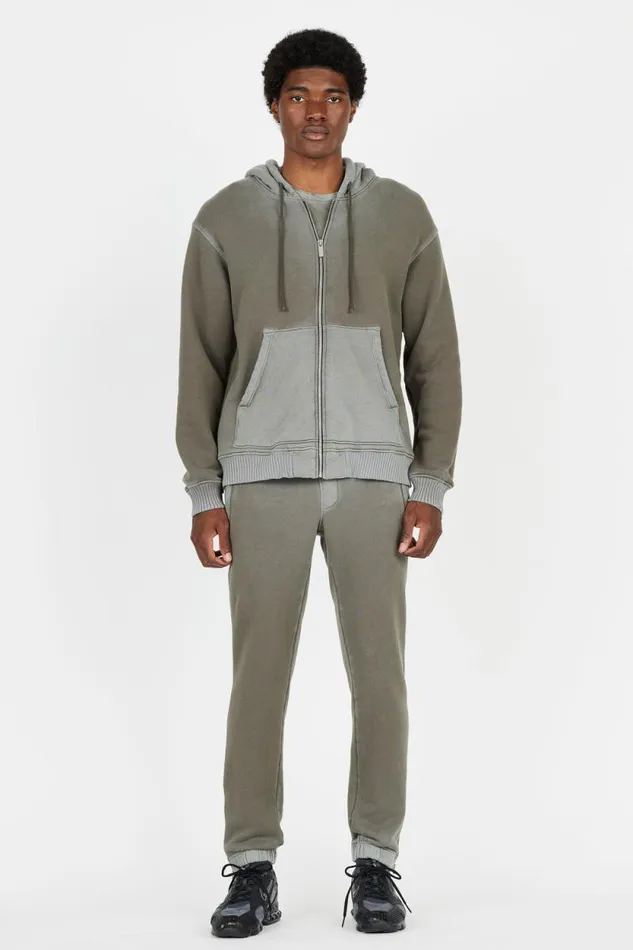 COTTON CITIZEN SWEATSHIRTS Bronx Zip Hoodie Sale Vintage Taupe 8211 Men