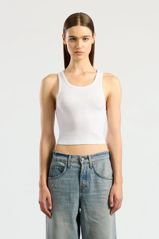 COTTON CITIZEN TANKS Verona Crop Tank White 8211 Women