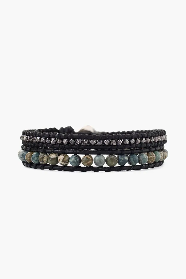 Double Wrap Bracelet Green Mix Women Chan Luu Bracelets