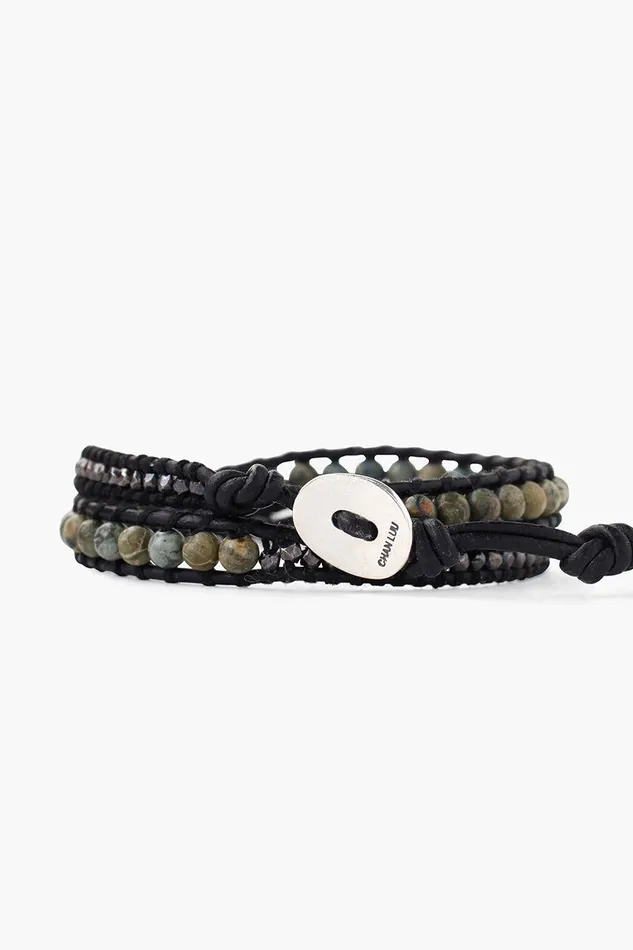 Double Wrap Bracelet Green Mix Women Chan Luu Bracelets