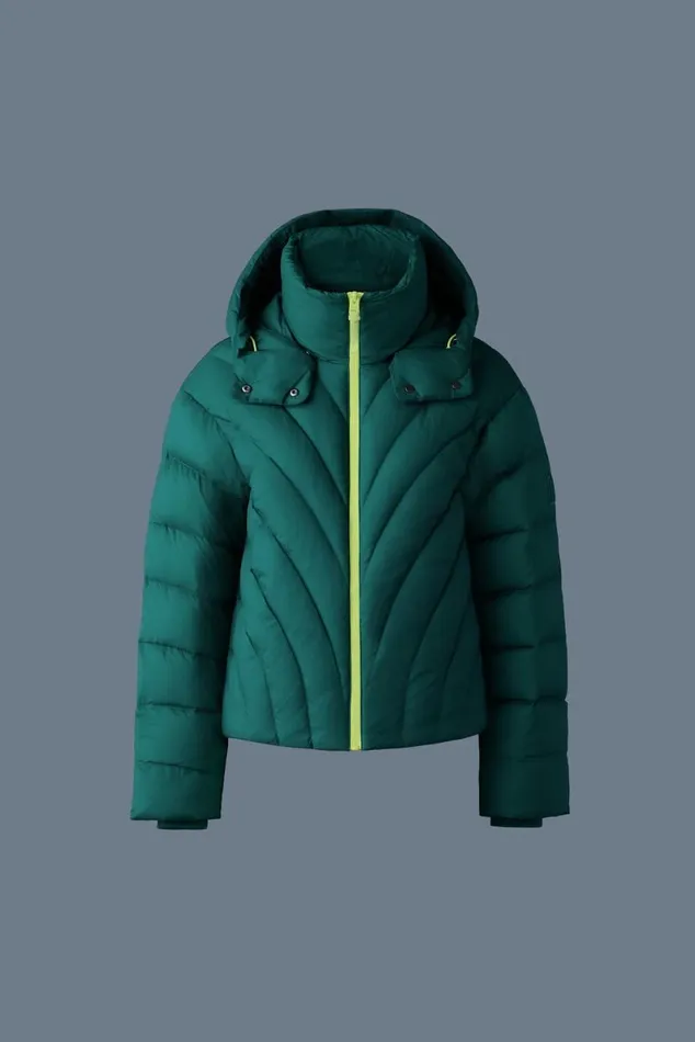 Downs and Jackets Women Mackage HOPE Softwash Rounded Quilt Down Jacket Emerald