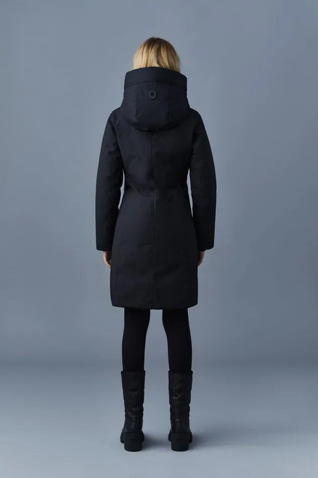 Downs and Jackets Women Mackage SHILOH 2in1 Fitted Down Coat With Removable Bib Black
