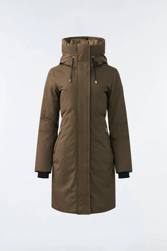 Downs and Jackets Women Mackage SHILOH 2in1 Fitted Down Coat With Removable Bib Black