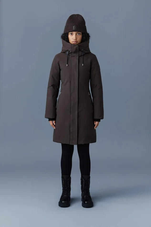 Downs and Jackets Women Mackage SHILOH 2in1 Fitted Down Coat With Removable Bib Black