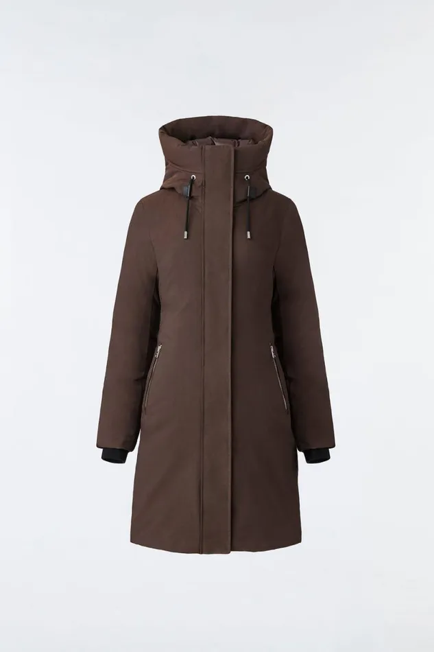 Downs and Jackets Women Mackage SHILOH 2in1 Fitted Down Coat With Removable Bib Black