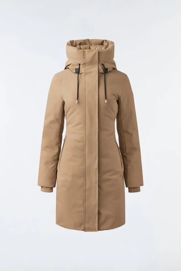 Downs and Jackets Women Mackage SHILOH 2in1 Fitted Down Coat With Removable Bib Black