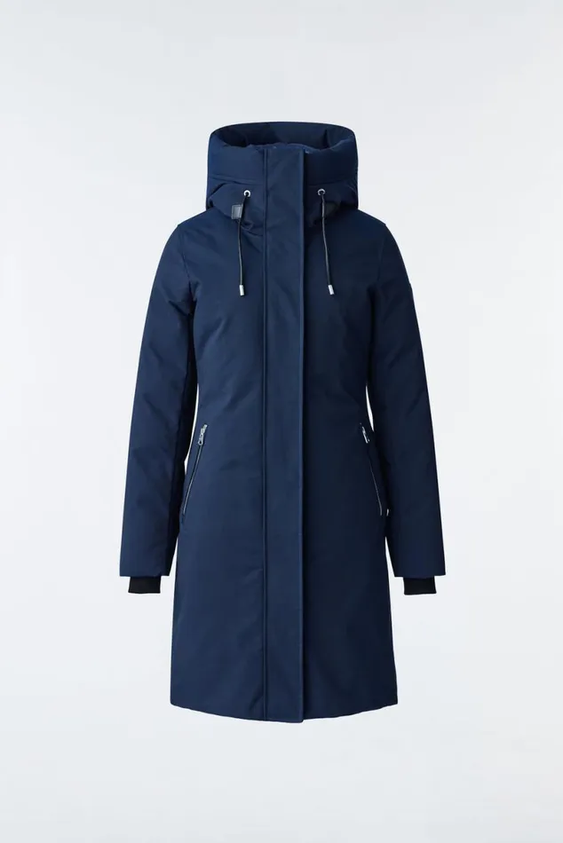 Downs and Jackets Women Mackage SHILOH 2in1 Fitted Down Coat With Removable Bib Black