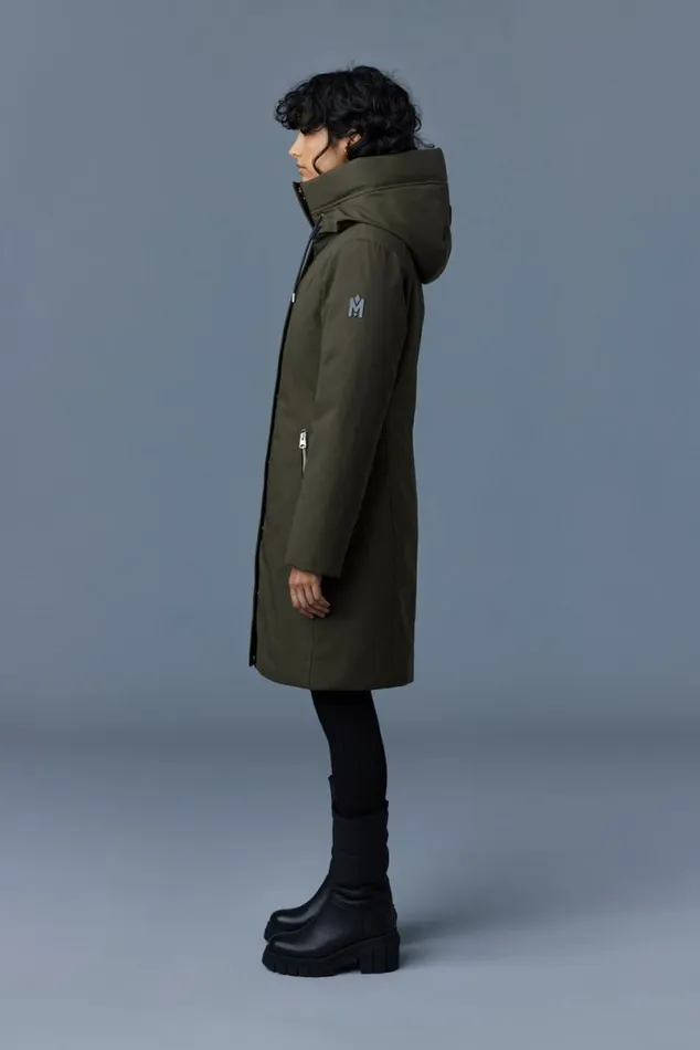 Downs and Jackets Women Mackage SHILOH 2in1 Fitted Down Coat With Removable Bib Black