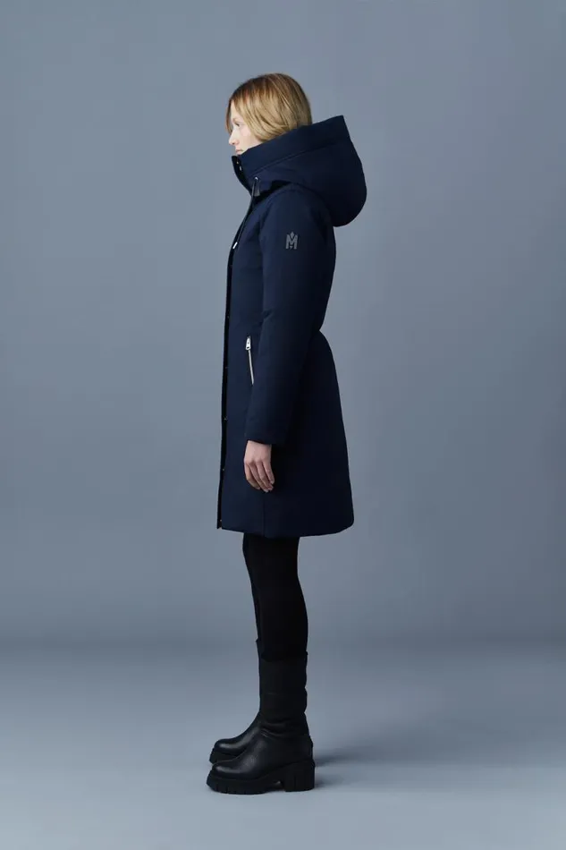 Downs and Jackets Women Mackage SHILOH 2in1 Fitted Down Coat With Removable Bib Black
