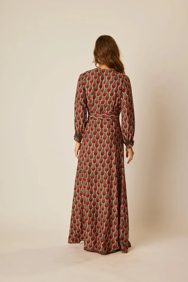 Dresses Shop Natalie Martin KATE LONG SLEEVE MAXI Tulip Venetian Red