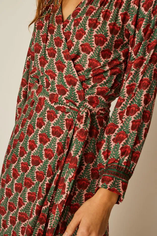 Dresses Shop Natalie Martin KATE LONG SLEEVE MAXI Tulip Venetian Red