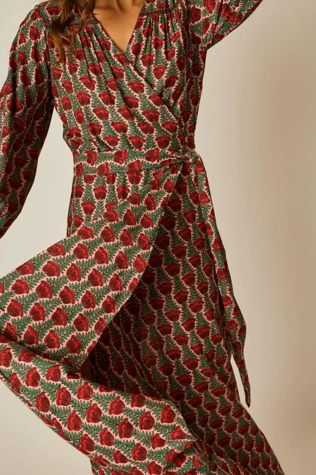 Dresses Shop Natalie Martin KATE LONG SLEEVE MAXI Tulip Venetian Red