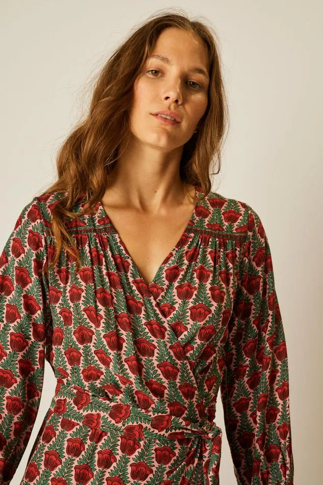 Dresses Shop Natalie Martin KATE LONG SLEEVE MAXI Tulip Venetian Red
