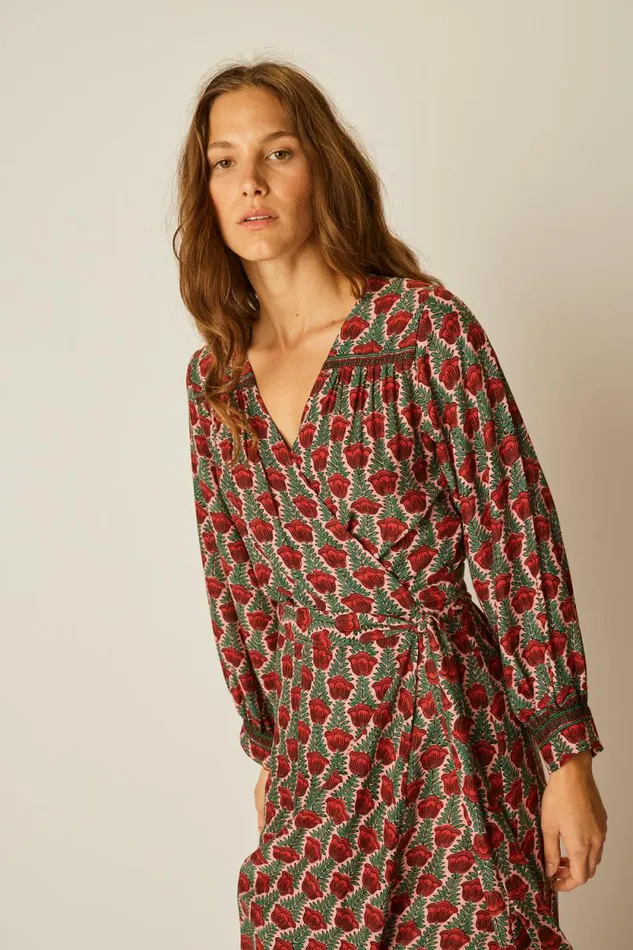 Dresses Shop Natalie Martin KATE LONG SLEEVE MAXI Tulip Venetian Red