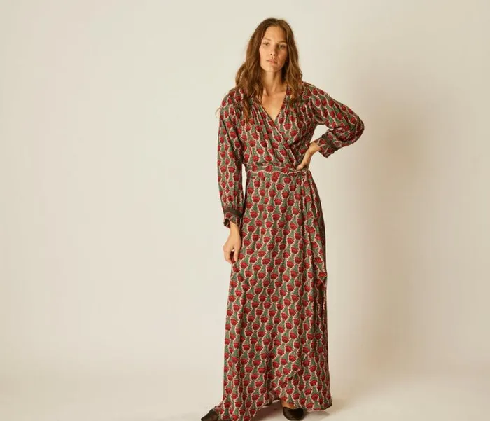 Dresses Shop Natalie Martin KATE LONG SLEEVE MAXI Tulip Venetian Red