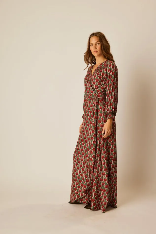 Dresses Shop Natalie Martin KATE LONG SLEEVE MAXI Tulip Venetian Red